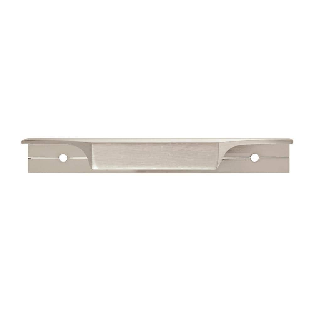 Satin Nickel Modern Finger Pull with Mounting Hardware