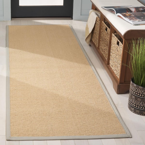 Napa Fau x Sisal 100 3 ft. x 8 ft. Maize/Beige Solid Color Runner Rug
