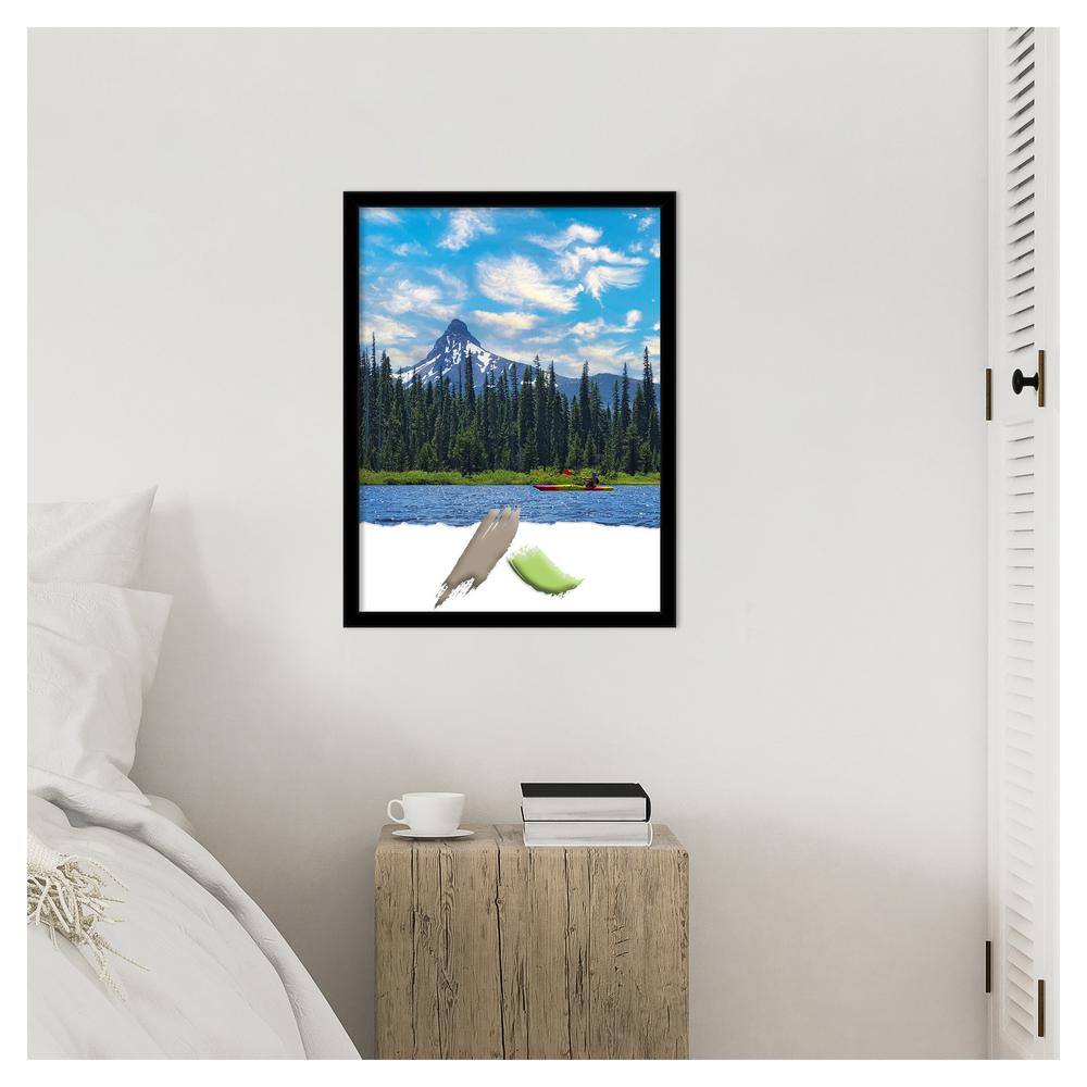 Matte Black Plastic Contemporary Single Photo Frame 25" x 19"