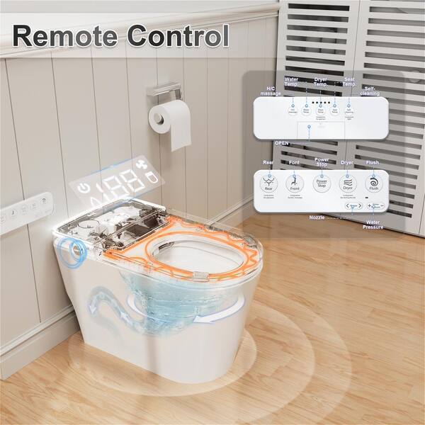 GIVING TREE Smart Toilet Bidet with Auto Flush, Voice Control & Heated Seat