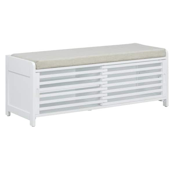 Unbranded 43.3 in. W x 15.4 in. D x 16.5 in. H White Linen Cabinet