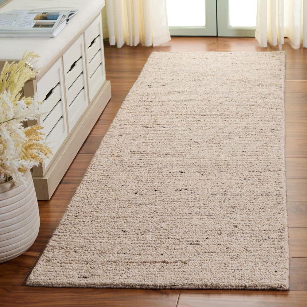 Earthly 2 ft. x 8 ft. Light Beige Flecked Solid Runner Rug price history on PriceWatchPro