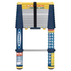 12.5 ft. Aluminum Telescoping Extension Ladder with 300 lb. Load Capacity Type IA Duty Rating