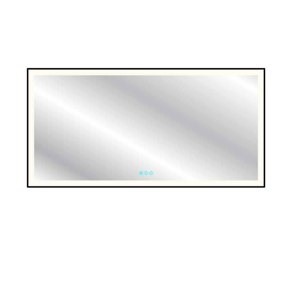 M21 Serie 72 in. W x 36 in. H Rectangular Framed with Tri Color Wall Mount 