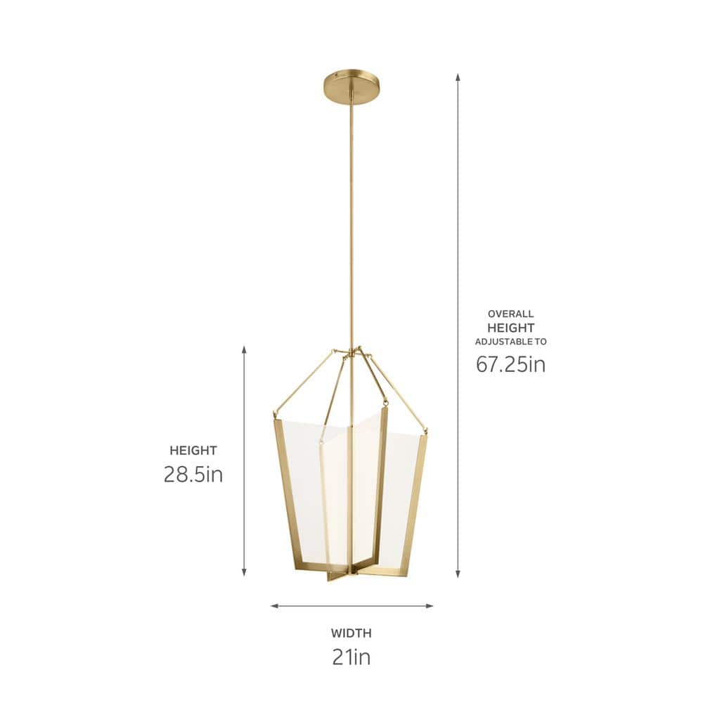 Calters Champagne Gold Acrylic LED Foyer Pendant