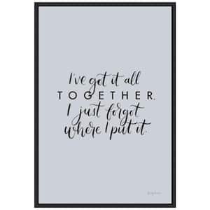 16 in. x 23.25 in. All Together Valentine's Day Holiday Framed Canvas Wall Art