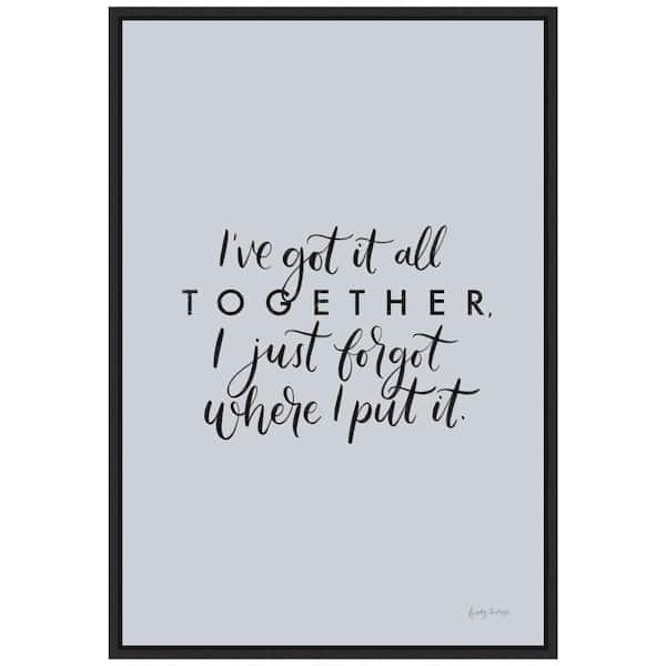 Amanti Art 16 in. x 23.25 in. All Together Valentine's Day Holiday Framed Canvas Wall Art