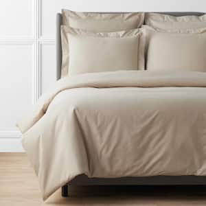 King Bed Fitted Sheet Natural Brown Colour Organic Cotton Luxury Percale 