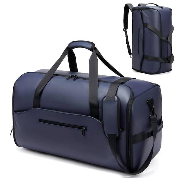 45L Carry on Convertible Garment Duffle bag with Shoulder Strap, 3-in-1 Convertible, Water Resistant, in Blue