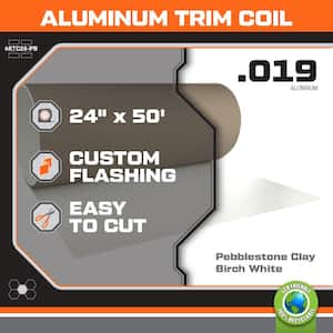 x 50 ft Details about   14 in White Aluminum Trim Coil Metal Flashing Windows Doors Drip Edges 