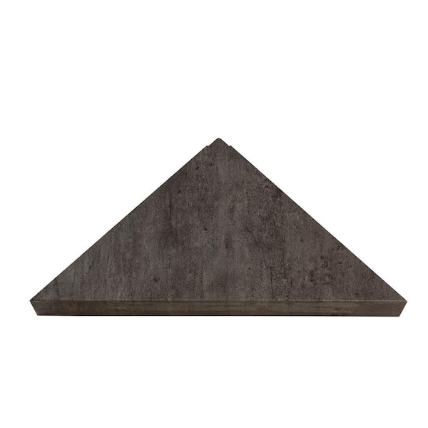 PALISADE 14.56 in. x 7.12 in. Vinyl Waterproof Corner Shower Shelf in Ashen Slate