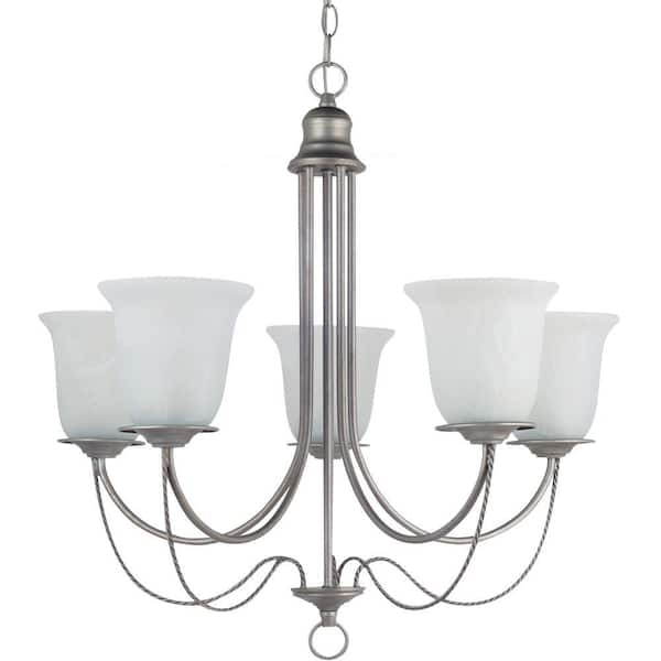 Generation Lighting Plymouth 5-Light Weathered Pewter Chandelier
