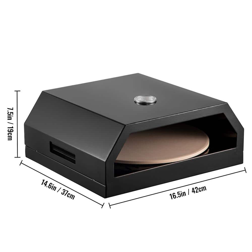 Black Stainless Steel Outdoor Gas Pizza Oven Kit with Accessories