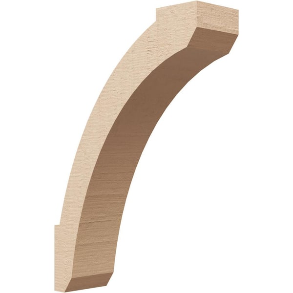 Ekena Millwork 3 in. x 14 in. x 10 in. Lafayette Rough Cedar Woodgrain Timberthane Polyurethane Knee Brace, Primed