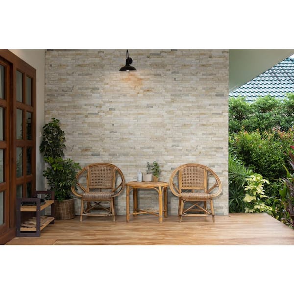 Arctic Golden Ledger Panel 6 in. x 24 in. Splitface Quartzite Wall Tile (35 cases/210 sq. ft. / Pallet)
