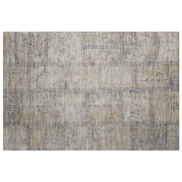 Dream Shag Premium Machine Washable Abstract ADS685 Blush 9 ft. x 12 ft. Area Rug
