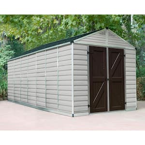 SkyLight 8 ft. x 16 ft. Tan Garden Outdoor Storage Shed
