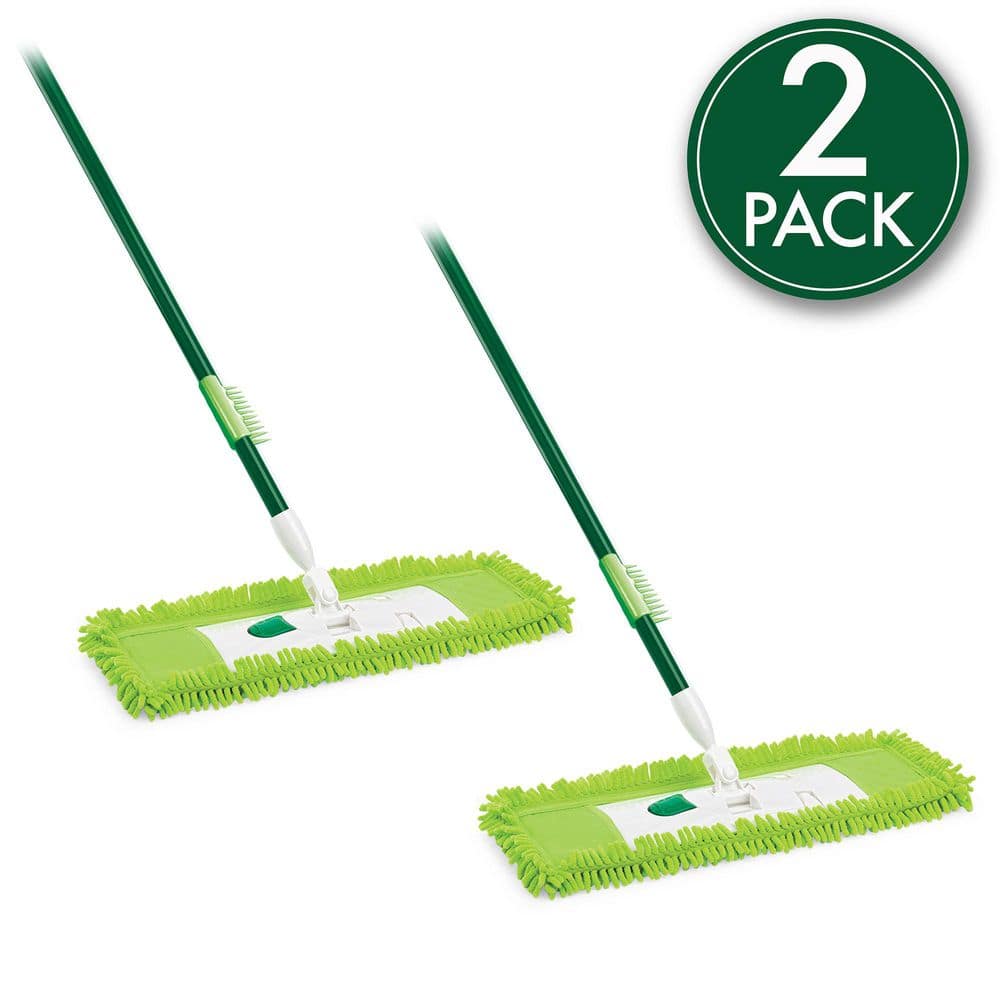 Libman 18 in. Microfiber Fingers Dust Flat Mop with 2-Piece Handle