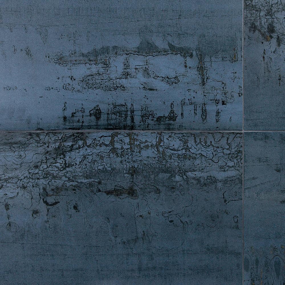 Blue 12x24 Matte Porcelain Metal Look Tile