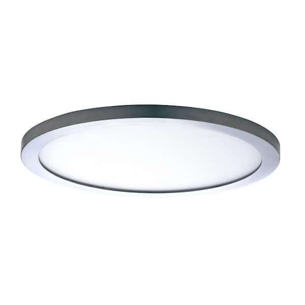 Chip 7 In. Satin Nickel LED Light Bulb Included 15-Watt RD Flush Mount
