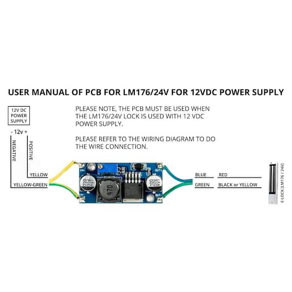 ALEKO Electromagnetic Metal Lock LM176 12/24 - Volt For Sliding Gate Opener