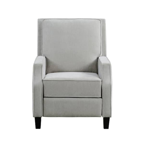 Relax A Lounger Salem Light Gray Woven Push-Back Recliner