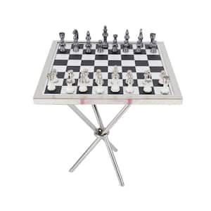 Silver Aluminum Chess Game Set