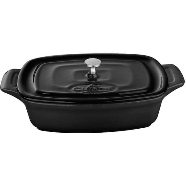 La Cuisine 7 in. Cast Iron Mini Rectangular Casserole in Black