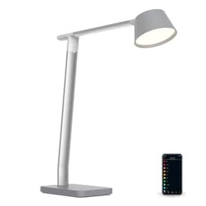Verve Designer Smart Desk Lamp, Works with Alexa, Auto-Circadian Mode, True White LED+16M RGB Colors, USB Charging Port