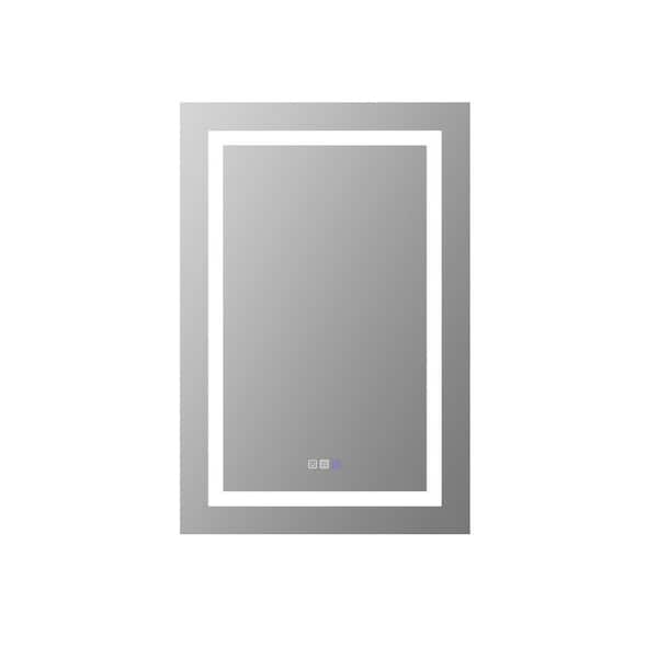 Hans 24 in. W x 36 in. H Rectangular Aluminum Medicine Cabinet with Mirror