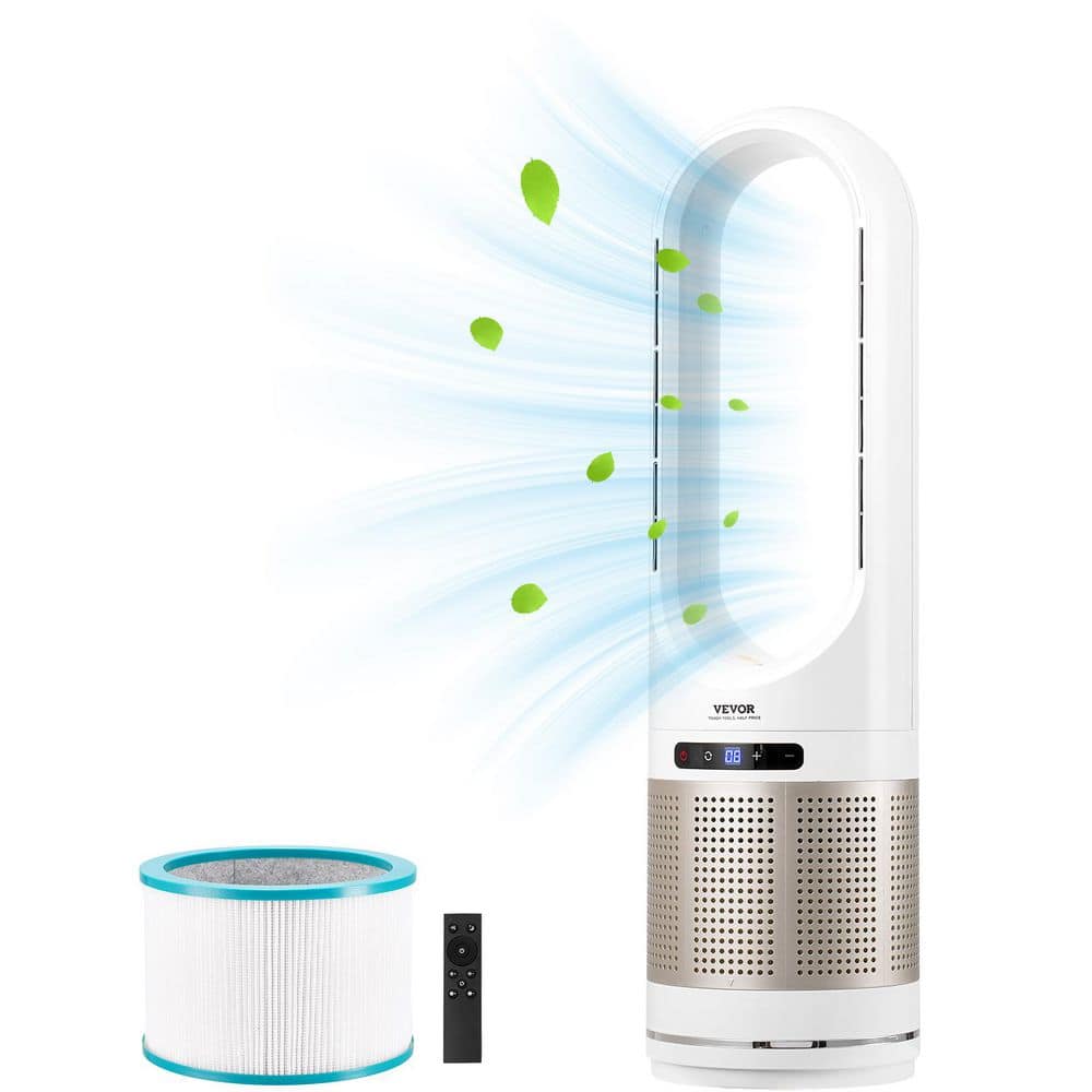 8.9 in. Tower Fan Bladeless, 16.4ft./s Velocity Floor Fan that Blows Cold Air, 80° Oscillating 8-Speed Fans, White price history on PriceWatchPro