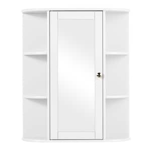 Basicwise Bathroom Mirrored Storage Cabinet, 23.75 W x 6.25 D x 30 H, 2  Adjustable Shelves Medicine Organizer Furniture, Black QI004506.BK - The  Home Depot