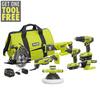 Deals List: RYOBI ONE+ 18V Cordless 6-Tool Combo Kit w/Batteries, Charger