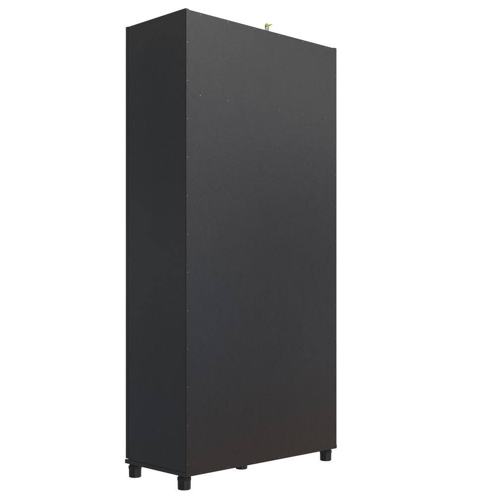 Lonn 36" Black Freestanding Utility Storage Cabinet with Adjustable Shelving