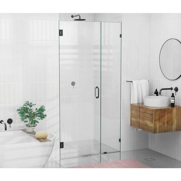 Glass Warehouse 40.25 in. x 78 in. Frameless Wall Hinged Shower Door in