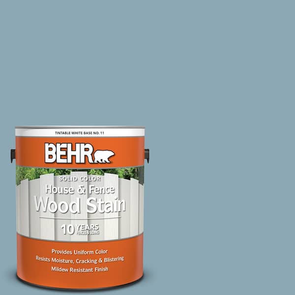 BEHR 1 gal. #530F-4 Newport Blue Solid Color House and Fence Exterior Wood Stain