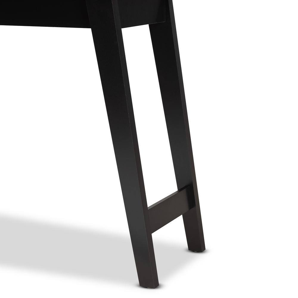 Light Brown Wood Demilune Console Table with Storage