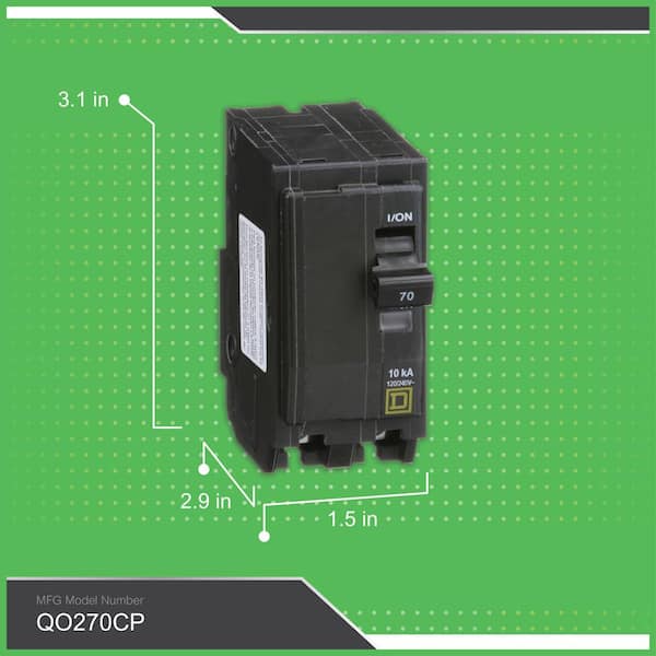 Square D QO 70 Amp 2-Pole Circuit Breaker