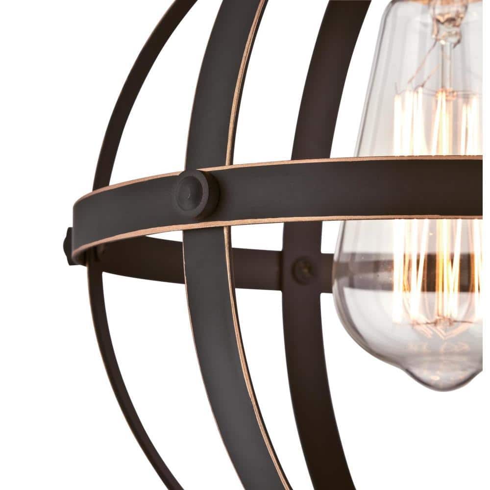 Bronze Mini Globe Pendant Light with LED Option