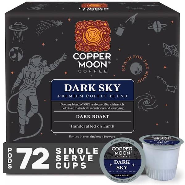 Single Serve Coffee Pods for Keurig K-Cup Brewers, Dark Sky Blend, Dark Roast (72-Pack)