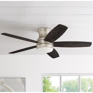 Ashby Park 52 in. White Color Changing Integrated LED Brushed Nickel Ceiling Fan with Light Kit and Remote Control