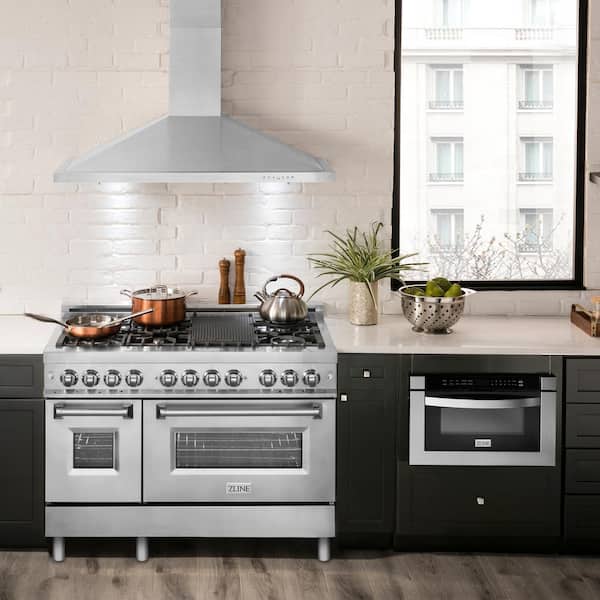ZLINE Kitchen and Bath 42 in. 400 CFM Convertible Vent Wall Mount Range Hood in Stainless Steel KB 42