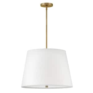 Beale 3-Light Lacquered Brass Cone Pendant Light