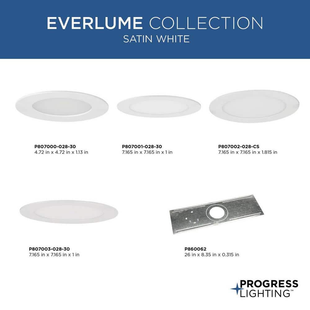 Satin White Aluminum LED Recessed Downlight, 7-Inch