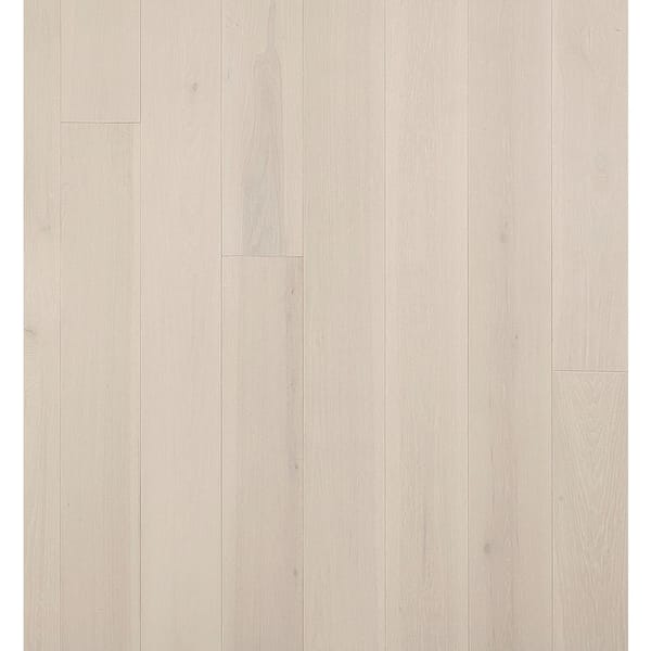 ASPEN FLOORING Take Home Sample - Silver Cloud Hickory Water Resistant Engineered Hardwood Flooring