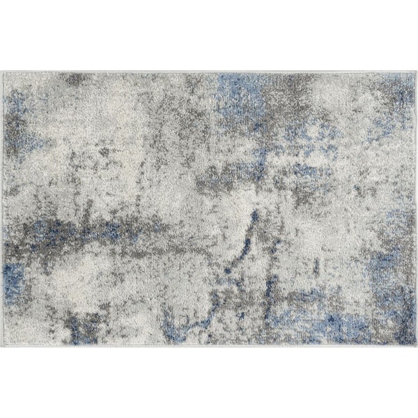 Chelsea Navy 2 ft. x 3 ft. Abstract Indoor Area Rug