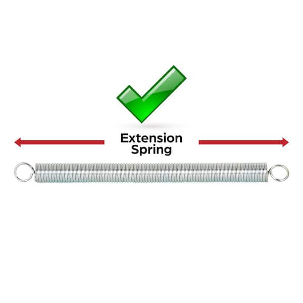 Prime-Line Extension Spring, Spring Steel Const, Nickel-Plated