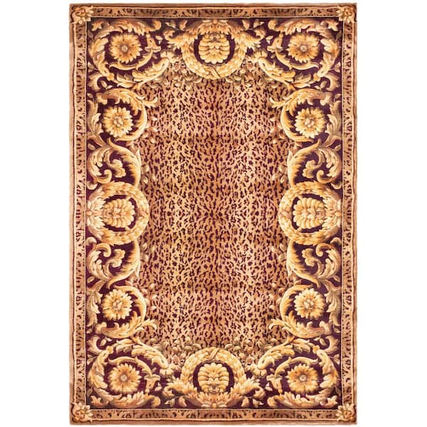 Florence 4 ft. x 6 ft. Purple Animal Print Area Rug