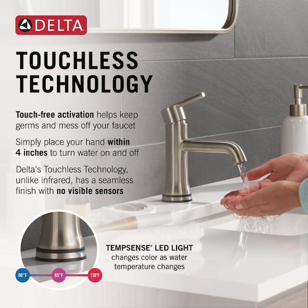 Delta Trinsic Touch2O Single Handle Single Hole Bathroom Faucet