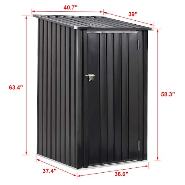 ToolCat 3 ft. W x 3 ft. D Garden Metal Storage Shed with